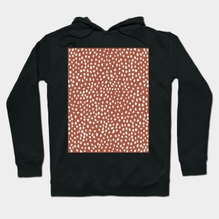 Rust Dalmatian Print Mask Hoodie